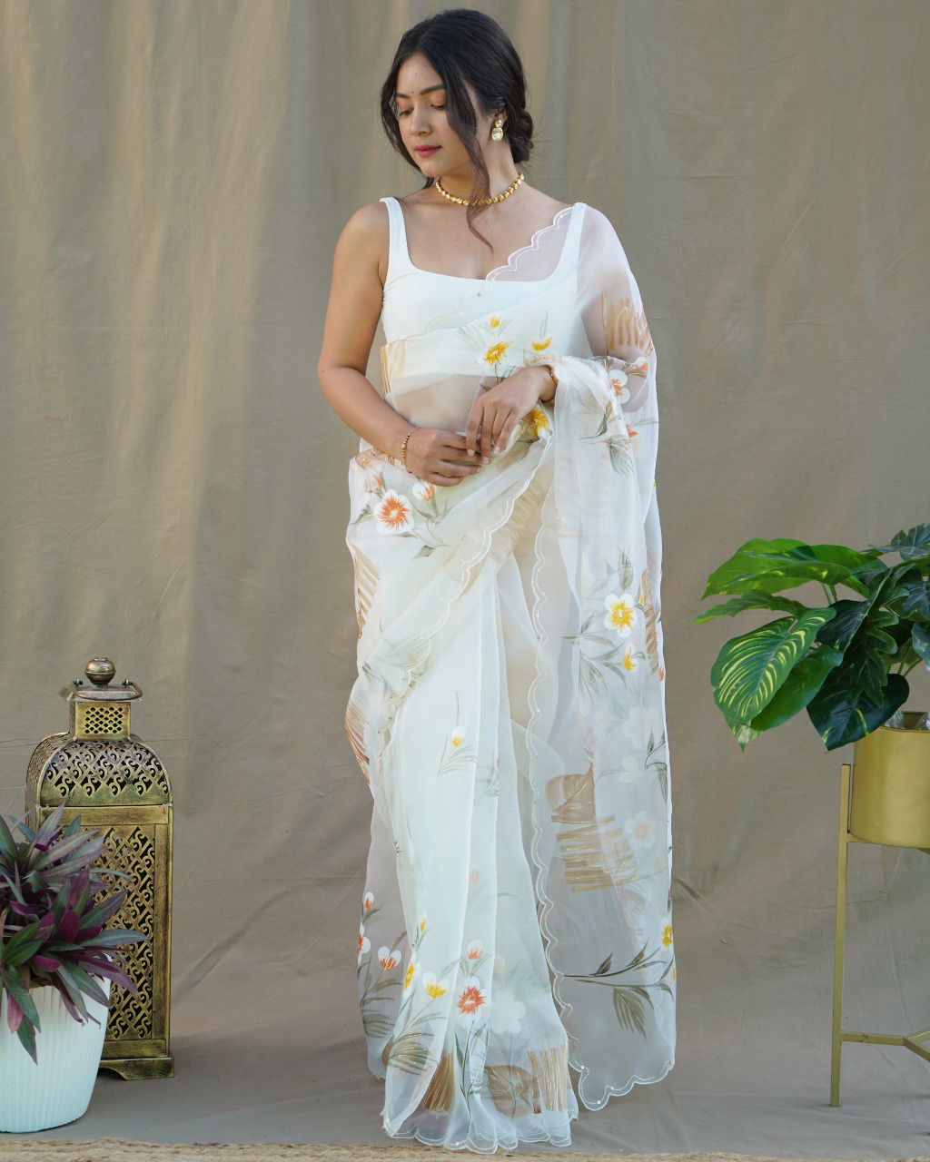 Menka Printed Designer Wholesale Party Wear Sarees
